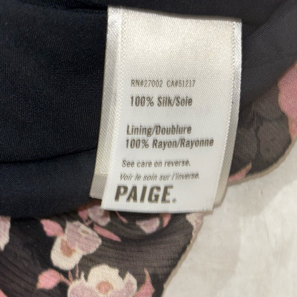 Paige Simi Floral Tiered Silk Mini Dress SZ L - Picture 5 of 7